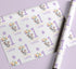 Personalised Birthday Wrapping Paper – Purple Elephant Design With Custom Name & Age