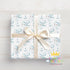 Personalised Boys Wrapping Paper Featuring Soft Pastel Blue Whale Themed Gift Wrap Age 1-9