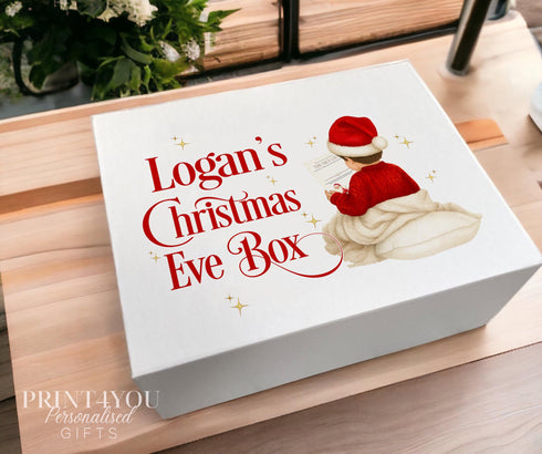 Personalised Nice List Christmas Eve Box With Child Choice, Santa Xmas Box