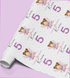 Printed fairy birthday wrapping paper shown as wrapping paper