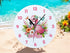 Personalised Childrens Acrylic Clock Tropical Pink Flamingo 24.5cm Wide Ideal Gift for Girls.