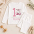 Personalised 1st Birthday Pyjamas – Pink Cherry Print Baby Girl PJs UK - 6-12 months