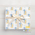 Personalised Duck Wrapping Paper – Blue 1st Birthday Gift Wrap With Custom Name