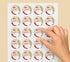 Personalised Vintage Santa Christmas Stickers | Glossy Round Labels | 5cm Roll or 4.5cm A4 Sheet | Custom Name Gift Seals