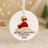 Personalised Ceramic Christmas Bauble 2025 Custom Ornament Gift for Boys Girls
