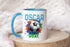 Personalised Football Mug for Boys with Blue Handle - Ideal Gift for Young Football Fans