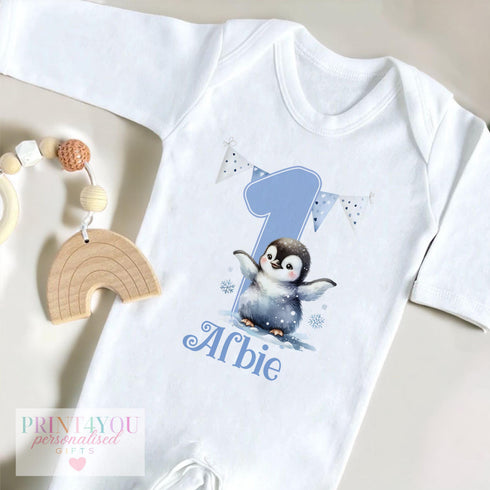 Personalised First Birthday Shirt – Baby Birthday Outfit | Soft Cotton Tee & Sleepsuit