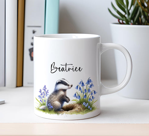 Personalised Badger Gifts Lavender Mug Cushion Tote Bag More in Gift Box