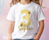Personalised Bee Birthday T-Shirt – Custom Name & Age Top for Girls 1–10 – Yellow Daisy Design, Cotton DTG Tee, Gift Idea