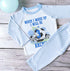 Personalised blue striped boys pyjamas - When I wake up boys Football