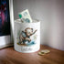 Personalised Ceramic White Money Box Coin Bank - Baby Elephant in puddle and name