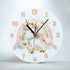Personalised Unicorn Rainbow Acrylic Clock for Kids - Ideal New Baby Gift 24.5cm Wides