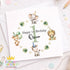 Personalised 1st Birthday Card – Safari Animal Wreath, Custom Age Keepsake