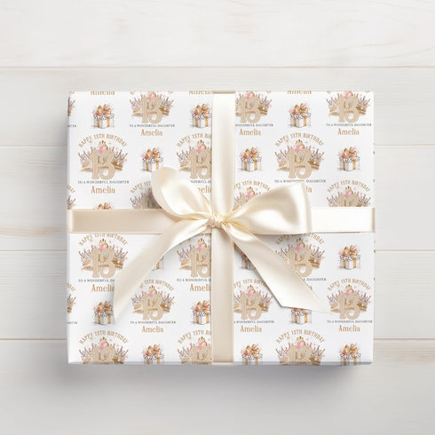 Personalised Birthday Wrapping Paper, Custom Name, Age & Relation
