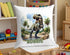 Personalised Dinosaur Cushion – Kids Cushion With Custom Name & Soft Plush Insert - Cover and insert