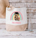 Personalised Teacher Jute Bag | Medium & XL Tote | Custom Gift for Teacher | Eco Tote Bag | Rainbow Teddy Design | End of Term Gift