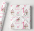 Personalised Birthday Wrap - Pink Cupcake Wrap With Custom Name & Age | Confetti Dots Design