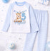 Children's clothing with the boys birthday pyjamas design