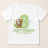 A white t-shirt with a sloth graphic and the number 8, along with the text "Happy Birthday Annabelle".