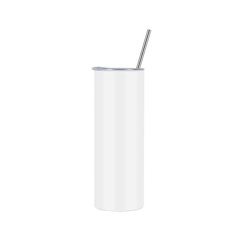 Product image showing white sublimation tumblers