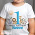 Personalised First Birthday Shirt – Soft Cotton Baby Tee | Jungle Party Outfit