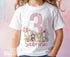 Personalised Pink Safari Birthday T-Shirt – Jungle Animal Girls Top with Name & Age, DTG Printed, 6m–10yrs, Custom Gift Idea