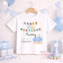 Personalised Birthday T – Shirt – Custom Kids Tee With Banner & Cake Design - 0-3month T-shirt