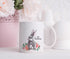 Personalised Easter Bunny Mug with Flowers Heartwarming Gift for Grandparents and Her