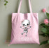 Personalised Pink Skeleton Tote Bag with Cute Bow