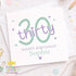 Personalised 30th Birthday Card – Custom Milestone Celebration With Clean Design - Front only