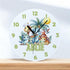 Personalised Dinosaur Acrylic Wall Clock for Kids New Baby Gift 24.5cm Wide