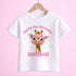 Personalised Giraffe Birthday Shirt – Custom Name T – Shirt For Girls – Soft Cotton Tee - 6-12 months