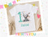 Personalised first birthday t-shirt with elephant design, styled with a teddy bear and birthday decorations