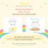 The image is a guide for wrapping paper size, providing information on the available sizes and their corresponding dimensions.