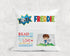 Personalised Kids Football Cushion - Custom Name Pillow - 40x40cm Bedtime Story Holder - Optional Insert