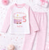 Children's clothing with the girls birthday pyjamas design
