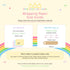 The image is a guide for wrapping paper size, providing information on the available sizes and the corresponding prices.