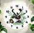 Personalised Acrylic Panda Bear Clock for Kids Ideal Birthday Gift 24.5cm Wide