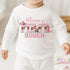 Personalised My First Rodeo T-Shirt for Girls - Pink Cowgirl Vest Sleepsuit or Pyjamas for 1st Birthday Party
