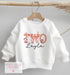 Personalised Second Birthday Jumper, Birthday Sweatshirt for Children, I am Pink, Blue Farm Animals Number 2 Jumper