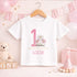 Personalised Birthday Pyjamas – Girls Pink Floral 1st Birthday Outfit With Custom Name - Vest