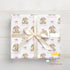 Personalised Baby Wrapping Paper - Custom Pink Bunny Teddy Gift Wrap For Newborn