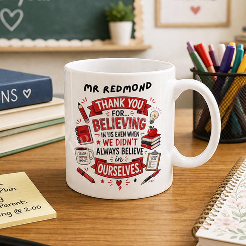 Personalised Teacher Mug – End Of Term Gift – Teacher Appreciation Mug