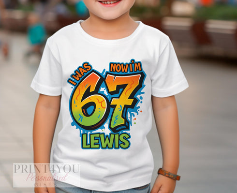 Personalised Kids T – Shirt – Boys Birthday Shirt With Fun Meme Design – Soft Cotton Tee