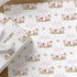Personalised fairy first birthday wrapping paper with pink floral fairy design and custom name for a girl turning one.