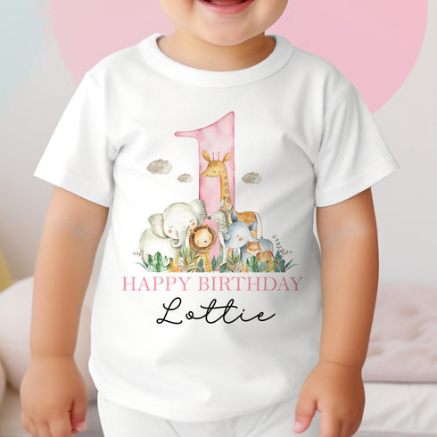 Personalised First Birthday Outfit – Soft Cotton Baby Sleepsuit, Vest & Bib