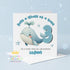 Personalised Whale Birthday Card – Custom Name & Age Ocean Animal Kids Gift - Front Only