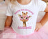 Personalised Giraffe Birthday Shirt – Custom Name T – Shirt For Girls – Soft Cotton Tee - 6-12 months
