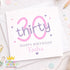 Personalised 30th Birthday Card – Modern Pink & Purple Design – Custom Age Keepsake - Front only