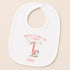 A white baby bib with a personalized design featuring a unicorn and the text "When I wake up I will be Daisy".
